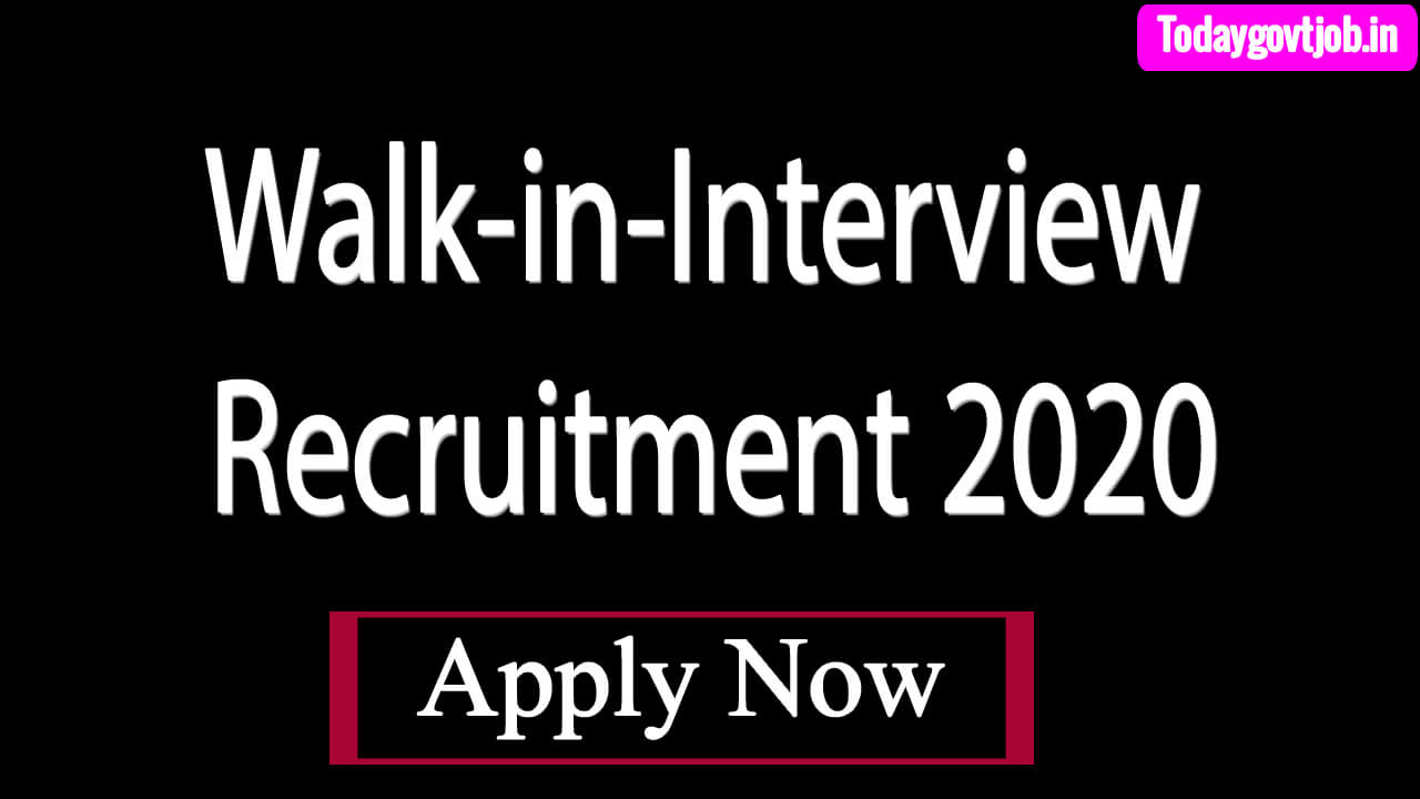 Walk-in-Interview Senior Residents on Contract Basis Recruitment 2020