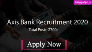Axis Bank Recruitment 2020