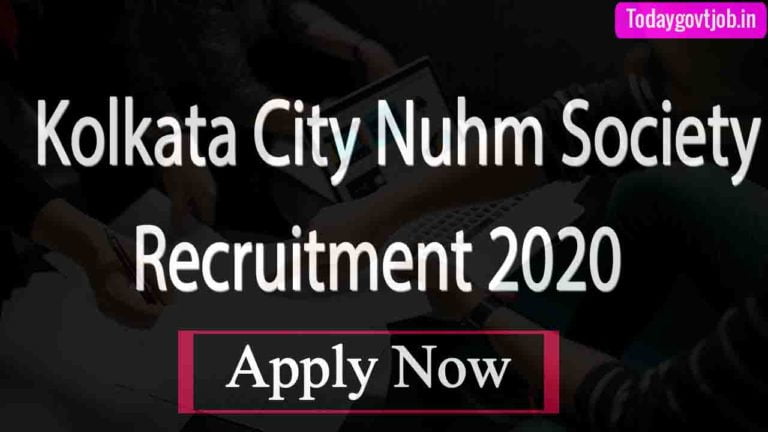 Kolkata City Nuhm Society Recruitment 2020