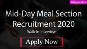 Mid-Day Meal Section Recruitment 2020