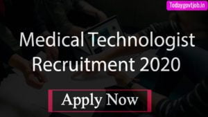 Medical Technologist Recruitment 2021