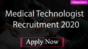 Medical Technologist Recruitment 2020