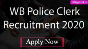 WB Police Clerk Recruitment 2020