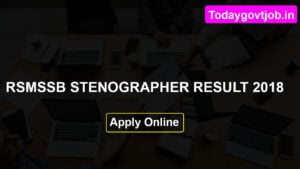 RSMSSB Stenographer 2018 Phase II Result