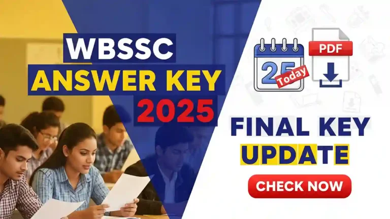 WBSSC SLST Answer Key 2025 PDF Download